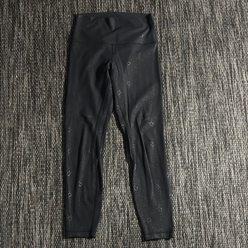 Lululemon Align Legging High Rise Pant 25.5" Nulu Yogo Emboss Black Size 6